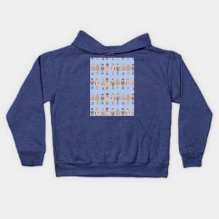 Nutcracker on line, blue Kids Hoodie